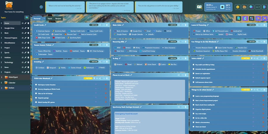 TabNook Dashboard - Theme Example 4